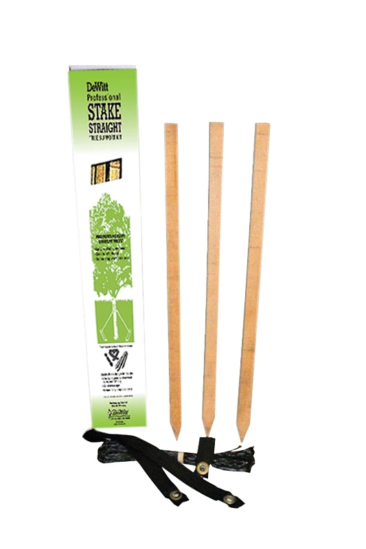 DeWitt PSS Tree Stake Kit, 32 in L, Hardwood