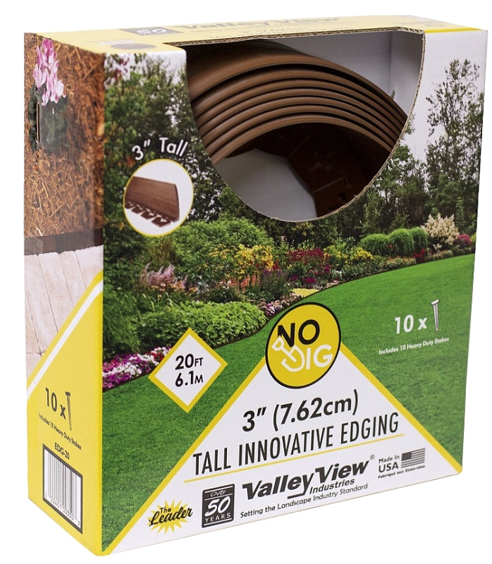 DeWitt NDETC-20LBMC Tall Innovative Edging, 20 ft L, 3 in H, Light Brown