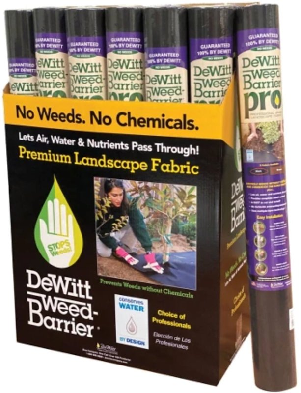DeWitt DEWDWB303100 Weed Control, Professional, 100 ft L, 3 ft W, Polypropylene Fabric