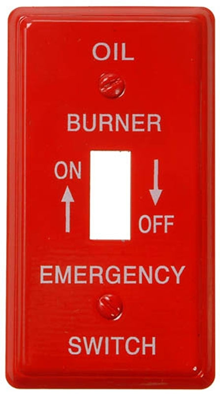 Amerelle C975T Wallplate, Rectangular, 4-1/8 in L, 2-1/4 in W, 1-Gang, Red, Steel