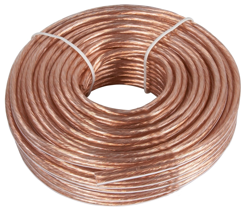 Zenith AS105018C Speaker Wire, 18 AWG Wire, PVC Sheath, Clear Sheath, 50 ft L