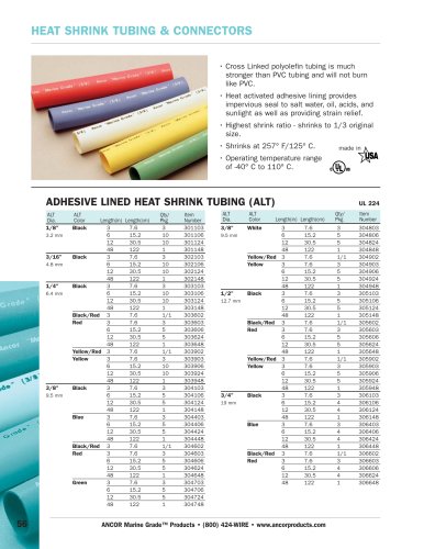 Ancor 307148 Marine Grade Adhesive Lined Heat Shrink Tubing, 1 x 48", Black, 1/Pk