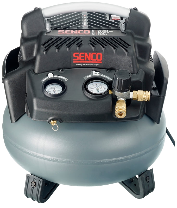 Senco PC1280 Air Compressor, Electric, 6 gal Tank, 1.5 hp, 115 V, 150 psi Pressure, 2.8 scfm Air