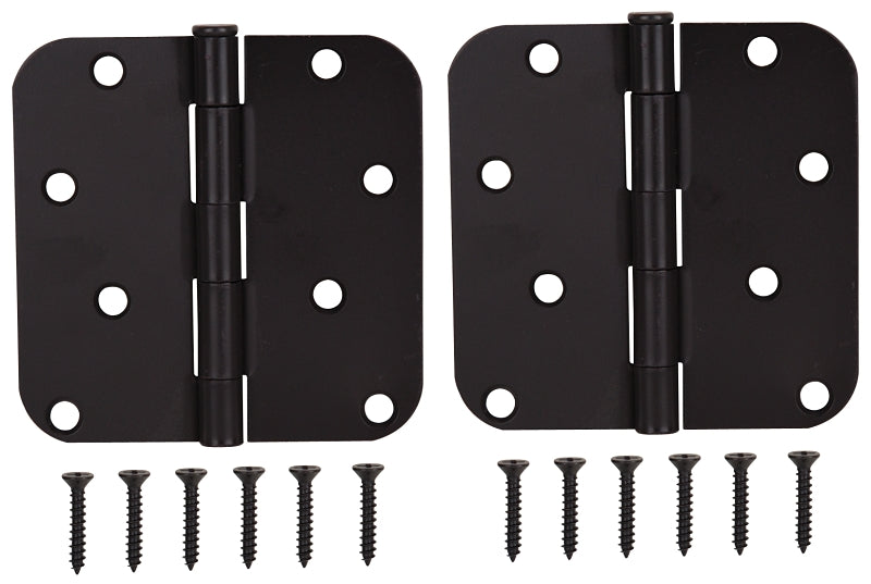 ProSource BH-402ORB-PS Door Hinge, 4 in H Door Leaf, 4 in W Door Leaf, 2.2 mm Thick Door Leaf, 4 x 4 in, Steel