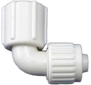 Flair-It PEXLOCK 16816 Pipe Elbow, 1/2 in, FPT, 90 deg Angle, PVC