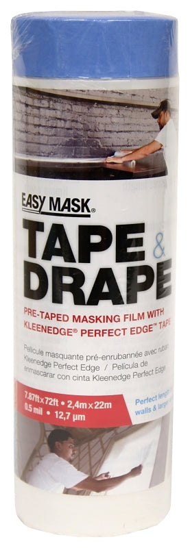 Trimaco 396490 Masking Film, 22 m L, 2.4 m W, 0.5 mil Thick, Clear
