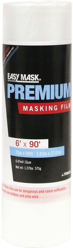 Trimaco 47290 Masking Film, 90 ft L, 72 in W, 1/2 mil Thick