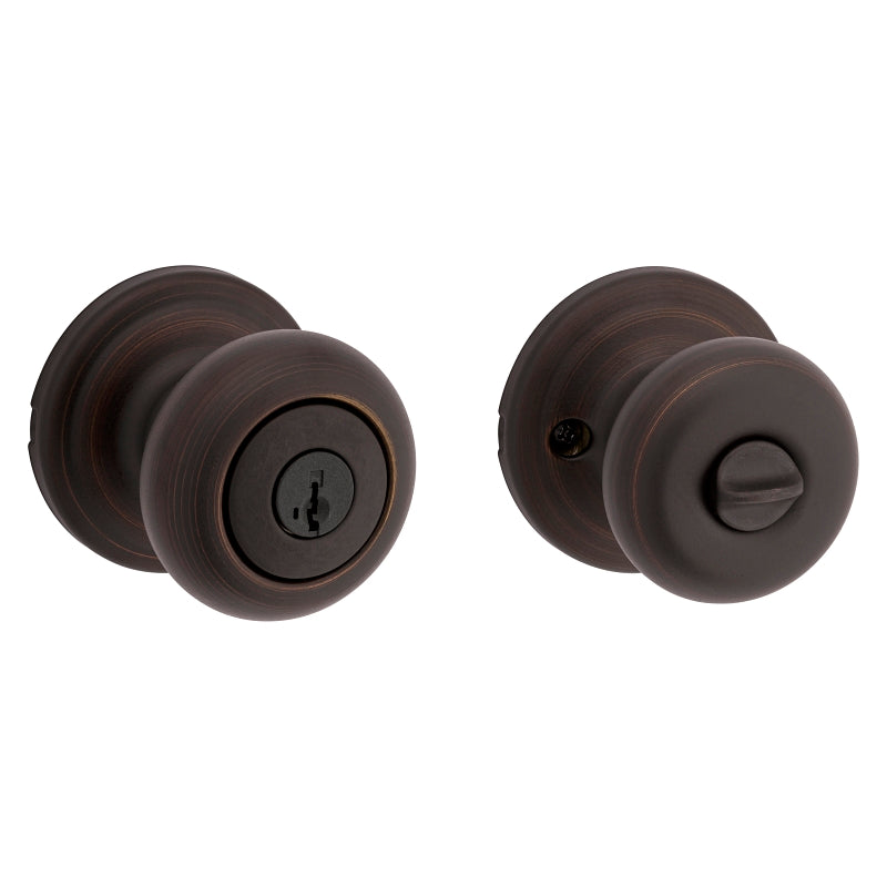 Kwikset Signature Series 740J11PSMTCP Entry Knob, Knob Handle, Venetian Bronze, Metal, KW1, K4 Keyway, 2 Grade