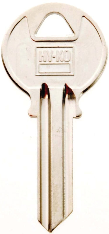 Hy-Ko 11010Y1 Mechanical Key Blank, Brass, Nickel-Plated, For: Yale Cabinet and House Locks and Padlocks, Pack of 10