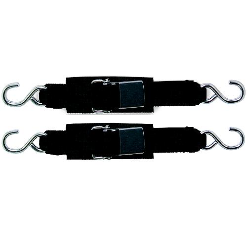 BoatBuckle F12067 Stainless Steel Kwik-Lok Transom Tie-Downs, 2" x 6', 2/pk