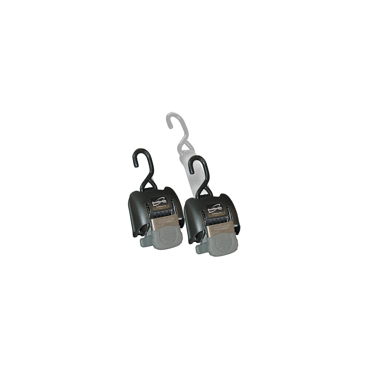 BoatBuckle G2 Retractable Transom Tie-Downs Stainless Steel Up to 43″ (2 Per Pack)