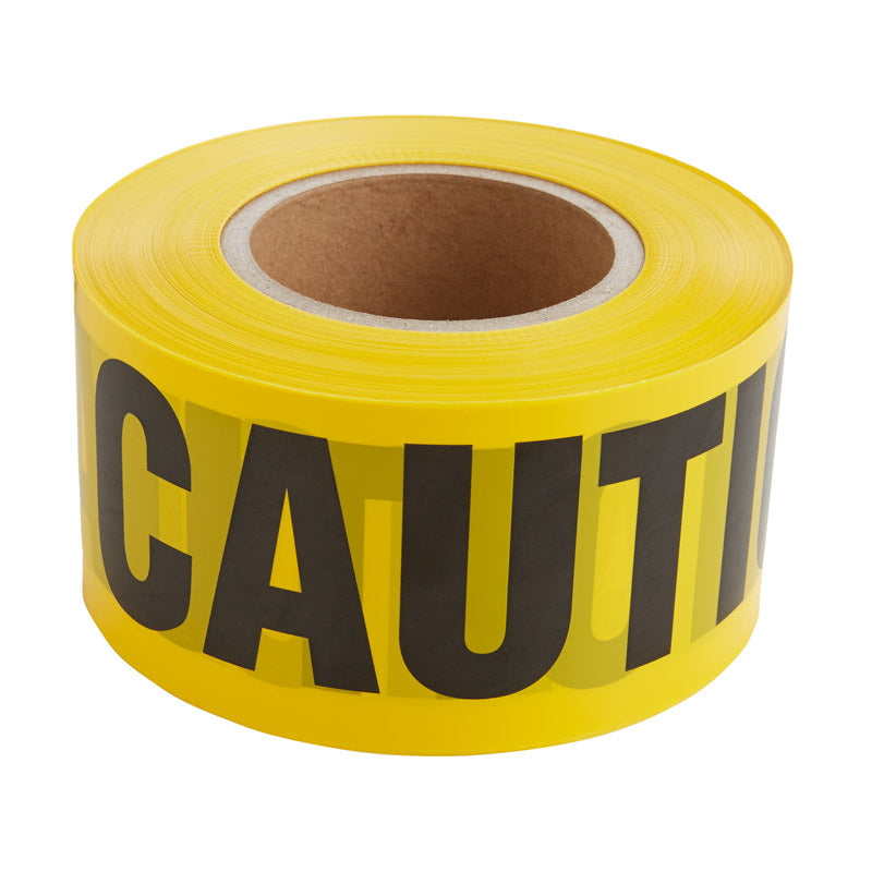 Irwin Strait-Line 1000 ft. L X 3 in. W PVC Caution Barricade Tape Yellow, Pack of 8