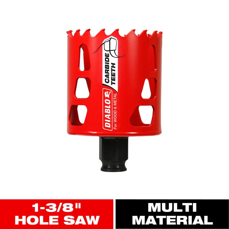 Diablo Snap-Lock Plus 2-3/8 in. Carbide Tipped 2-3/8 in. L X 3/8 in. D Hole Saw