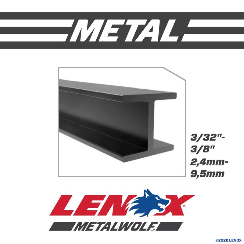 Lenox Metalwolf 9 in. Bi-Metal Wave Edge Reciprocating Saw Blade 14 TPI 2 pk