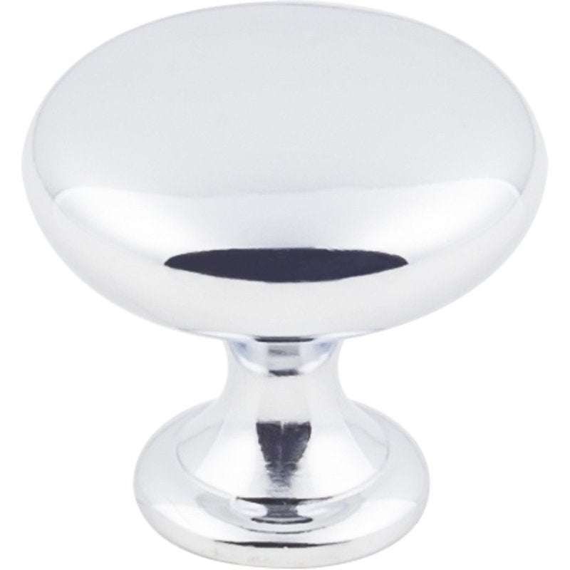 KasaWare K778PC-4 Cabinet Knob, 1-1/8 in Projection, 1-3/16 in Dia, Zinc, Polished Chrome, 4/PK