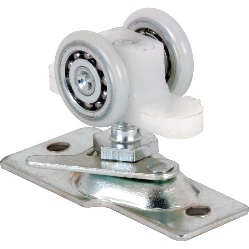 Prime-Line N 7065 Roller Assembly, 13/16 in Dia Roller, Steel, 2-Roller, 100 lb, Top Mounting