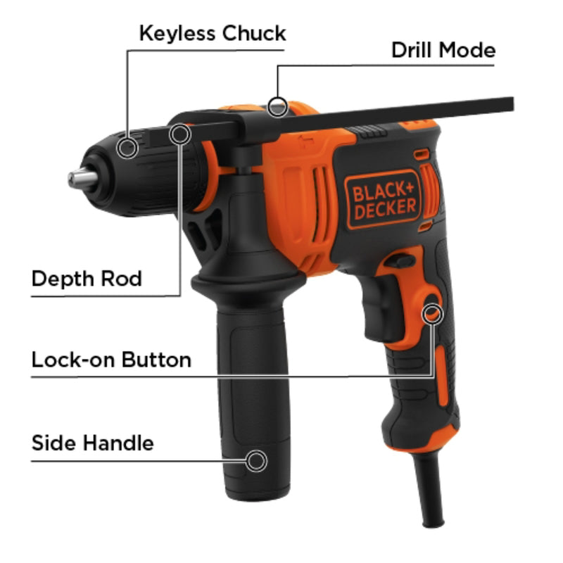 Black+Decker 6.5 amps 1/2 in. Corded Hammer Drill