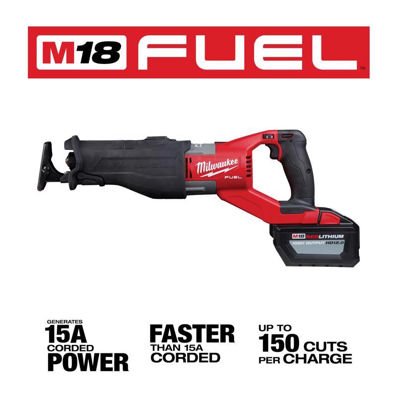 Milwaukee M18 FUEL SUPER SAWZALL Cordless Brushless Reciprocating Saw Kit (Battery & Charger)