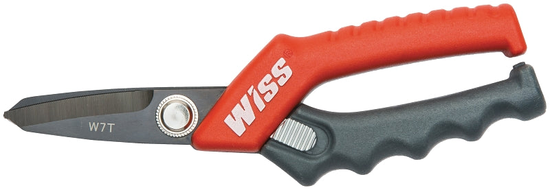 Wiss CW7T Heavy-Duty Tradesman Utility Shear, 7-1/2 in OAL, 2 in L Cut, Stainless Steel Blade