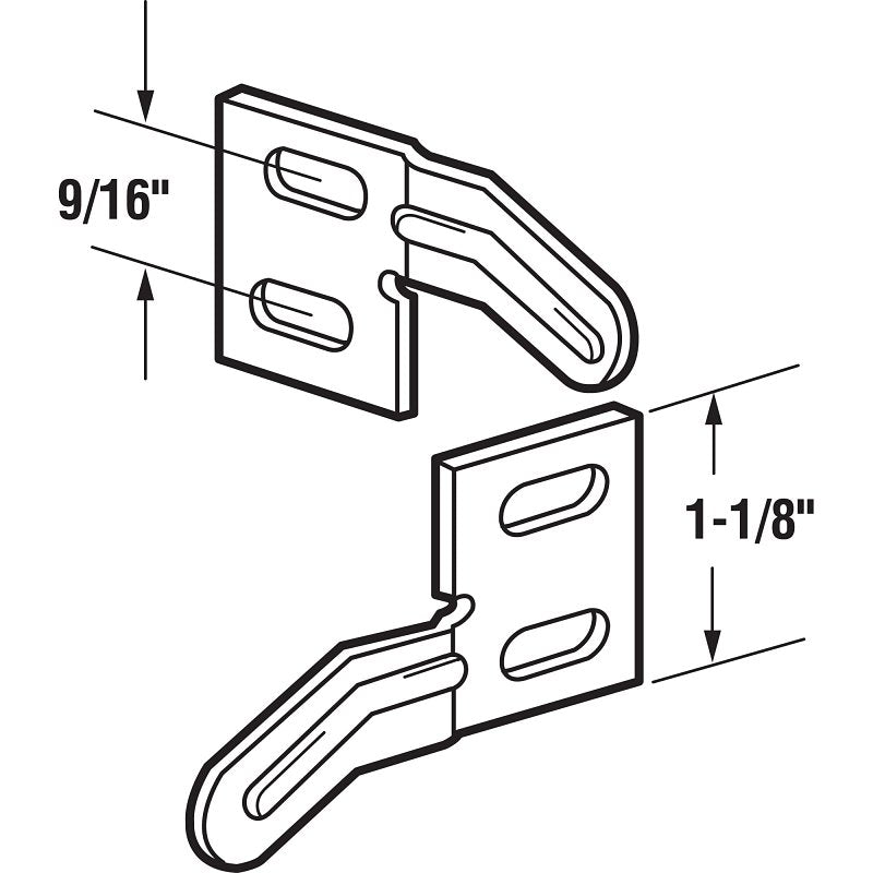 Prime-Line N 6538 Universal Bi-Fold Door Surface Aligner, Steel, Zinc