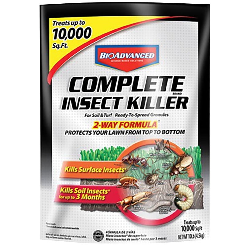 BioAdvanced 700288H Insect Killer, Granular, Sprinkle Application, Outdoor, 10 lb Bag