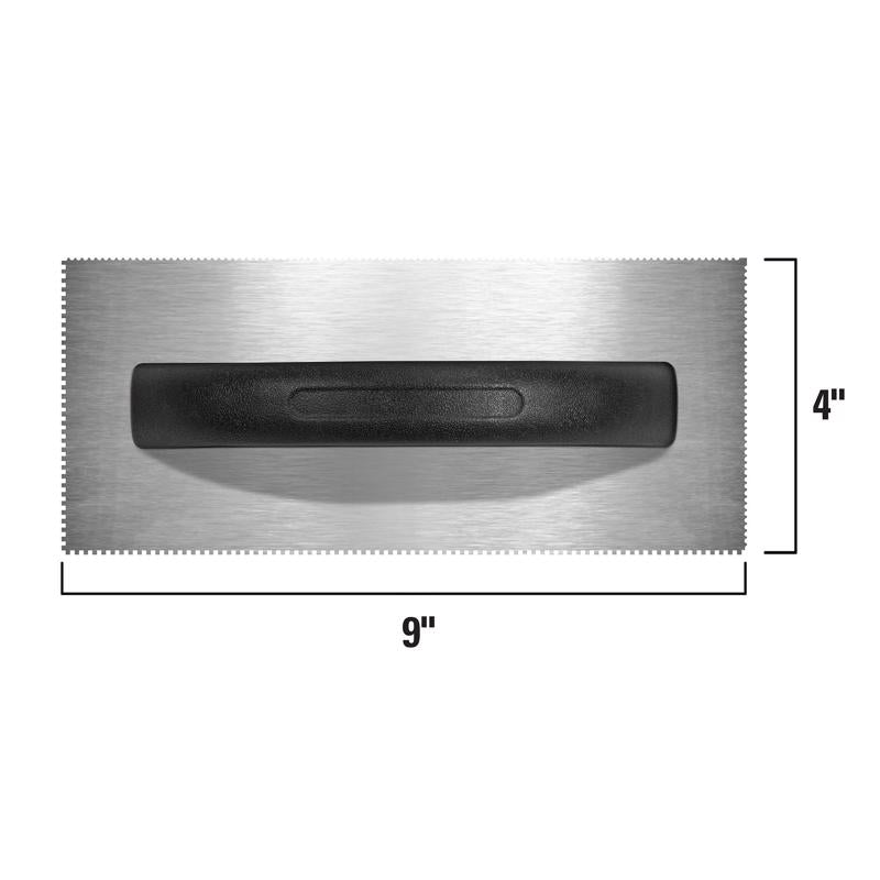 QEP 4 in. W X 9 in. L Steel Double Sided Trowel