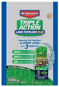 BioAdvanced 709861F Lawn Fertilizer Plus, 24 lb Bag, Granular, 30-0-4 N-P-K Ratio
