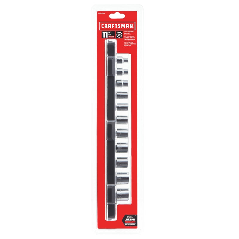 Craftsman 3/8 in. drive SAE 6 Point Socket Set 11 pc