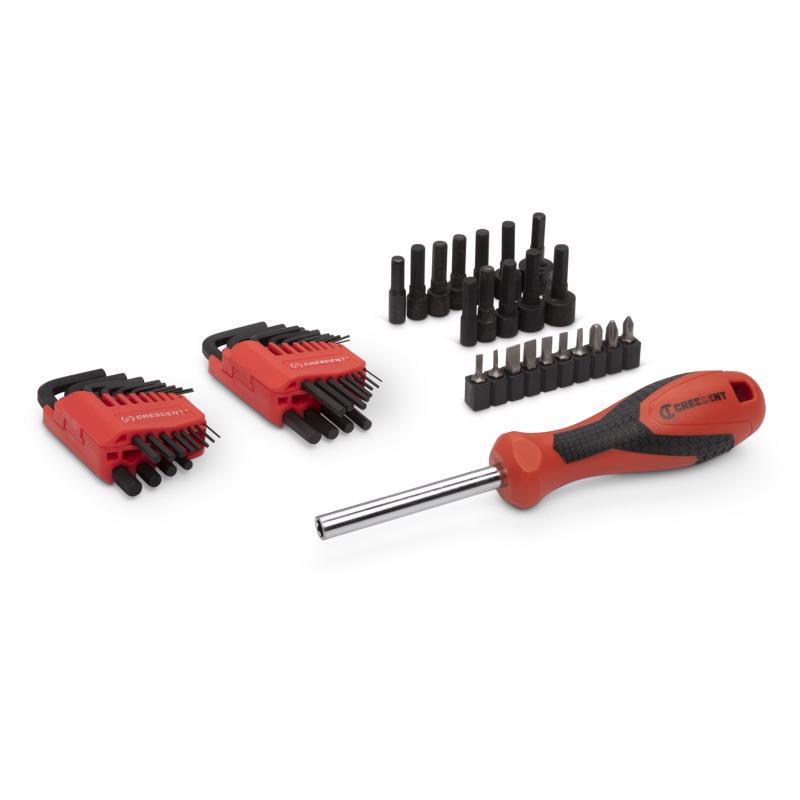 Crescent 1/4 and 3/8 in. drive Metric/SAE 6 and 12 Point Mechanic's Tool Set 121 pc