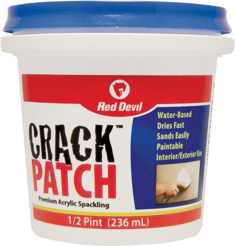 Red Devil 0802 Spackling, White, 0.5 pt Tub