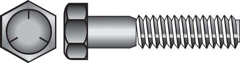 HILLMAN 1/2 in. D X 10 in. L Heat Treated Zinc Steel Hex Head Cap Screw 25 pk