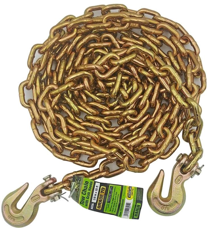 Baron TC703816 Transport Tow Chain, 16 ft L, 70 Grade, 6600 lb Working Load