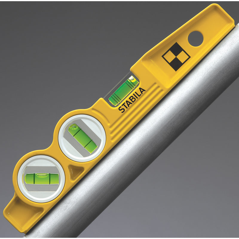 STABILA 10 in. Aluminum Magnetic Type 81 SMW45 Torpedo Level 3 vial