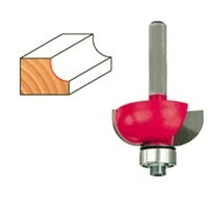 Freud 30-102 Series Router Bit, 3/8 in Dia, 7/8 in Dia Cutter, 2-3/16 in OAL, 1/4 in Dia Shank, 2-Cutter, Carbide