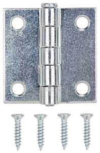 ProSource LR-038-PS Utility Hinge, Steel, Zinc, Removable Pin, 180 deg Range of Motion, Full Mortise Mounting, 38 lb