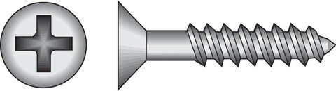 HILLMAN No. 8 X 1-1/4 in. L Phillips Black Phosphate Twin Thread Cabinet Screws 100 pk