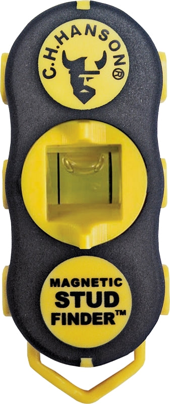 CH Hanson 3040 Magnetic Stud Finder, 1 in Detection, Black/Yellow, Detectable Material: Metal/Wood