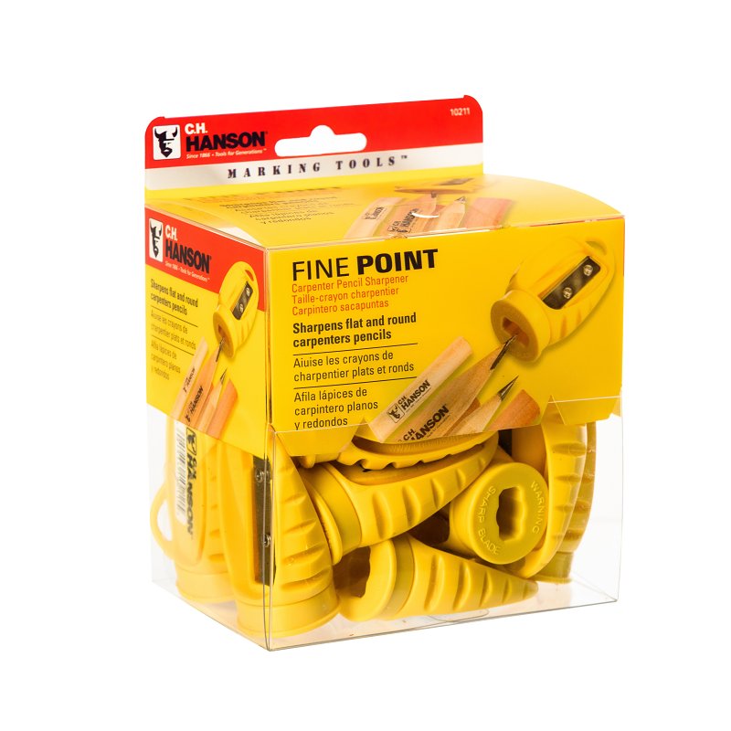 CH Hanson 10211 Pencil Sharpener, Yellow Housing, Pack of 20