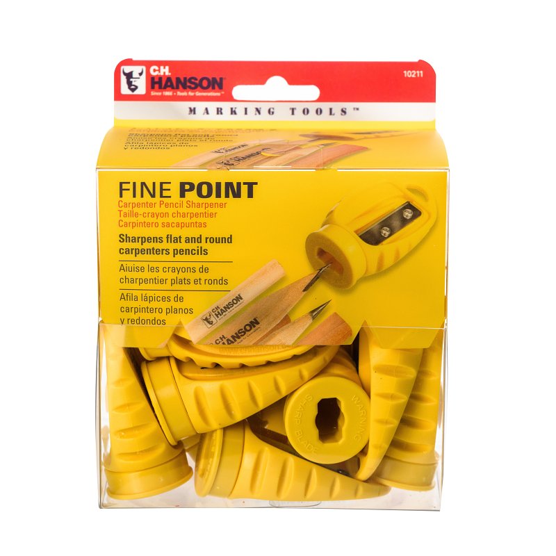CH Hanson 10211 Pencil Sharpener, Yellow Housing, Pack of 20