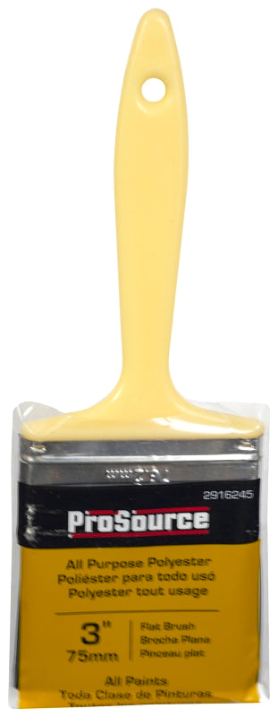 ProSource OR 110030 0300 Flat Pain Wt Brush, 3in W, Flat sash, Polyester