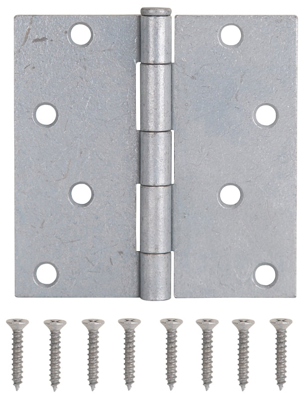 ProSource LR-046-PS Utility Hinge, Steel, Galvanized, Removable Pin, Full Mortise Mounting, 70 lb