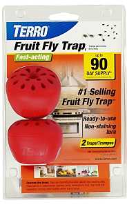Terro T2502 Fruit Fly Trap, Liquid, Vinegar, 2 Pack
