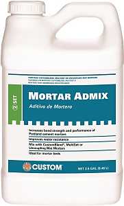 Custom AMA2 Thin-Set and Mortar Admix, Liquid, 2.5 gal, Bottle, Pack of 2
