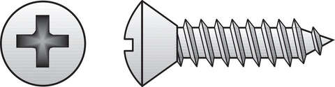 HILLMAN No. 4 X 3/4 in. L Phillips Oval Head Sheet Metal Screws 100 pk