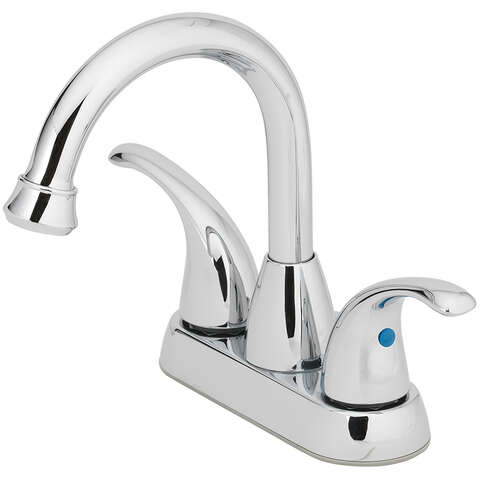 OakBrook Chrome Coastal Two-Handle Bathroom Sink Faucet 4 in.