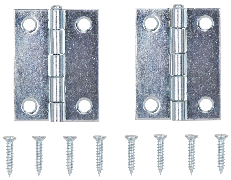 ProSource LR-054-PS Utility Hinge, Steel, Zinc, Removable Pin, 180 deg Range of Motion, Full Mortise Mounting, 10 lb