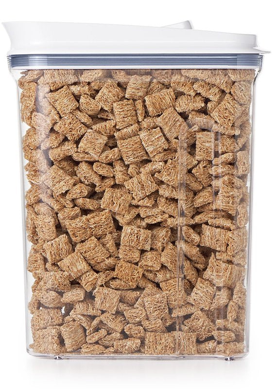 Oxo 11114100 Cereal Dispenser, 4.5 qt Capacity, Plastic/Silicone, Clear, 10.2 in L, 4 in W, 12-1/2 in H