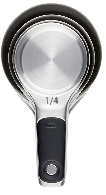 Good Grips 11132000 Measuring Cup Set, Stainless Steel, Black