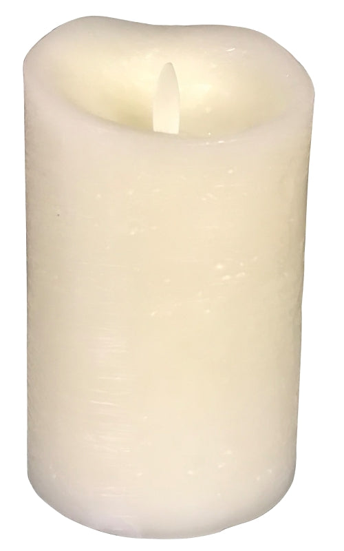 Hometown Holidays 25301 Christmas Candle, 5-1/2 in Candle, Vanilla Fragrance, Ivory Candle, Pack of 4