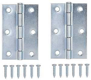 ProSource LR-056-PS Utility Hinge, Steel, Zinc, Loose Pin, 180 deg Range of Motion, Full Mortise Mounting, 28 lb